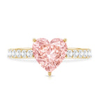 Lab Grown 2 Carat Pink Diamond Heart Engagement Ring with IGI Certificate Fancy Pink - VS1 - Rosec Jewels