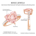 Lab Created 5 Carat Diamond Pink Heart Engagement Ring with IGI Certificate Fancy Pink - VS1 - Rosec Jewels