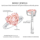 Lab Created 5 Carat Diamond Pink Heart Engagement Ring with IGI Certificate Fancy Pink - VS1 - Rosec Jewels