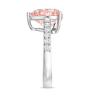 Lab Created 5 Carat Diamond Pink Heart Engagement Ring with IGI Certificate Fancy Pink - VS1 - Rosec Jewels