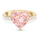 Lab Created 5 Carat Diamond Pink Heart Engagement Ring with IGI Certificate Fancy Pink - VS1 - Rosec Jewels