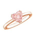 Lab Grown 1 Carat Pink Diamond Solitaire Promise Ring with IGI Certificate Fancy Pink - VS1 - Rosec Jewels