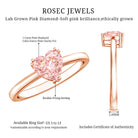 Lab Grown 1 Carat Pink Diamond Solitaire Promise Ring with IGI Certificate Fancy Pink - VS1 - Rosec Jewels