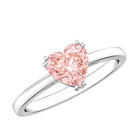 Lab Grown 1 Carat Pink Diamond Solitaire Promise Ring with IGI Certificate Fancy Pink - VS1 - Rosec Jewels