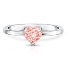 Lab Grown 1 Carat Pink Diamond Solitaire Promise Ring with IGI Certificate Fancy Pink - VS1 - Rosec Jewels