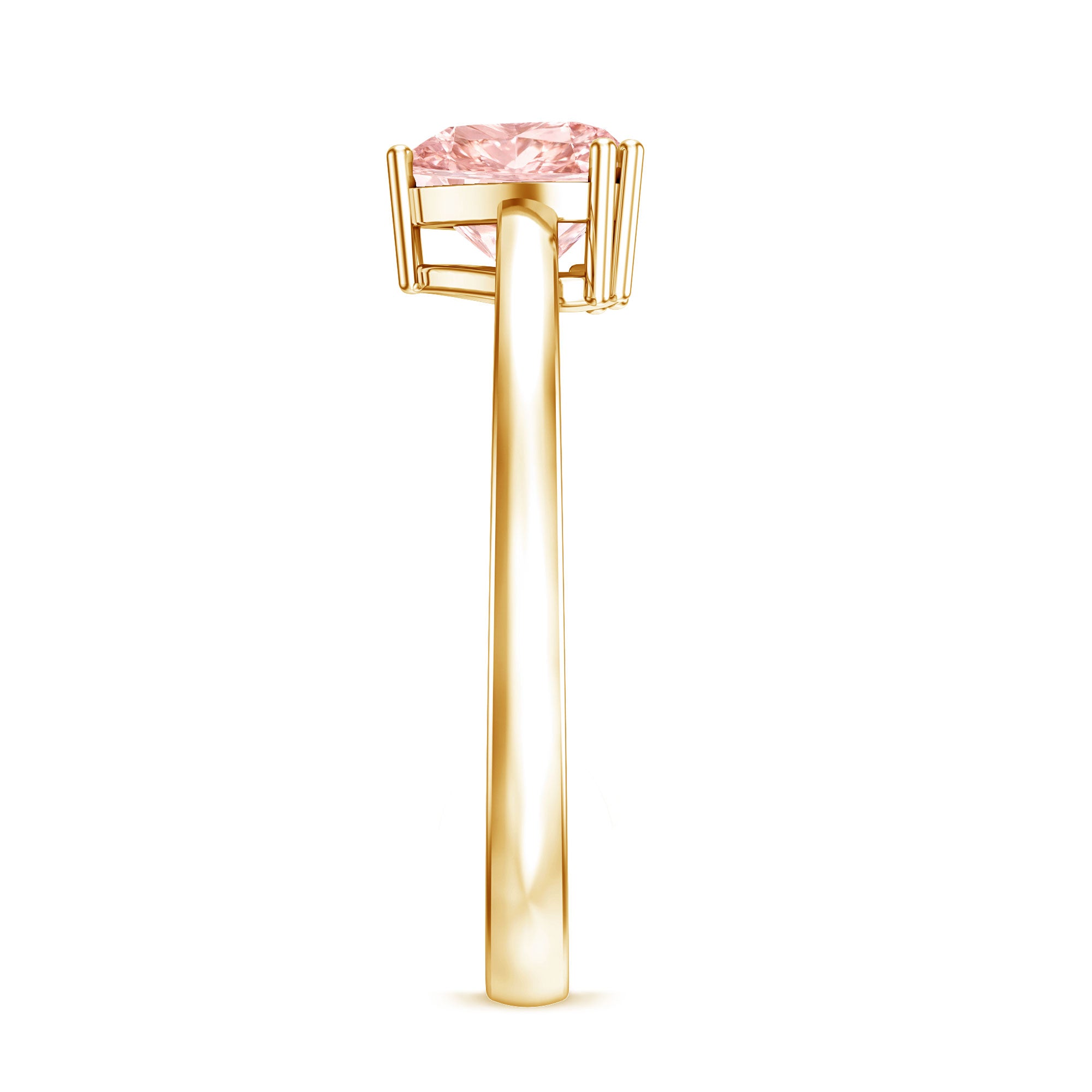Lab Grown 1 Carat Pink Diamond Solitaire Promise Ring with IGI Certificate Fancy Pink - VS1 - Rosec Jewels