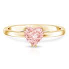 Lab Grown 1 Carat Pink Diamond Solitaire Promise Ring with IGI Certificate Fancy Pink - VS1 - Rosec Jewels