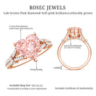 2 Carat IGI Certified Lab Grown Pink Diamond Heart Engagement Ring with Split Shank Fancy Pink - VS1 - Rosec Jewels