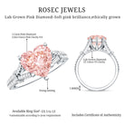 2 Carat IGI Certified Lab Grown Pink Diamond Heart Engagement Ring with Split Shank Fancy Pink - VS1 - Rosec Jewels