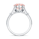 2 Carat IGI Certified Lab Grown Pink Diamond Heart Engagement Ring with Split Shank Fancy Pink - VS1 - Rosec Jewels