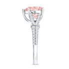 2 Carat IGI Certified Lab Grown Pink Diamond Heart Engagement Ring with Split Shank Fancy Pink - VS1 - Rosec Jewels