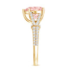 2 Carat IGI Certified Lab Grown Pink Diamond Heart Engagement Ring with Split Shank Fancy Pink - VS1 - Rosec Jewels
