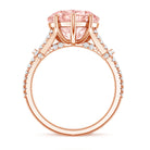 Rosec Jewels-IGI Certified 4 Carat Lab Grown Pink Diamond Heart Engagement Ring with Split Shank