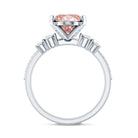 Rosec Jewels-IGI Certified 4 Carat Lab Grown Pink Diamond Oval Engagement Ring with Band