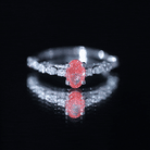 1 Carat Oval Lab Grown Pink Diamond Engagement Ring IGI Certified Fancy Pink - VS1 - Rosec Jewels