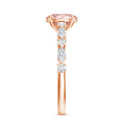 1 Carat Oval Lab Grown Pink Diamond Engagement Ring IGI Certified Fancy Pink - VS1 - Rosec Jewels