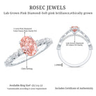 1 Carat Oval Lab Grown Pink Diamond Engagement Ring IGI Certified Fancy Pink - VS1 - Rosec Jewels