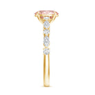 1 Carat Oval Lab Grown Pink Diamond Engagement Ring IGI Certified Fancy Pink - VS1 - Rosec Jewels