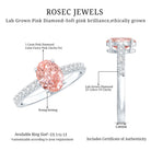 IGI Certified 1 Carat Lab Grown Pink Diamond Oval Engagement Ring for Women Fancy Pink - VS1 - Rosec Jewels