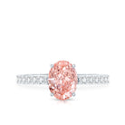 IGI Certified 1 Carat Lab Grown Pink Diamond Oval Engagement Ring for Women Fancy Pink - VS1 - Rosec Jewels