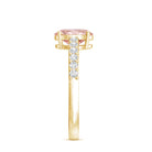 IGI Certified 1 Carat Lab Grown Pink Diamond Oval Engagement Ring for Women Fancy Pink - VS1 - Rosec Jewels