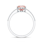 Rosec Jewels-IGI Certified 2 Carat Lab Grown Oval Pink Diamond Engagement Ring with Side Stones