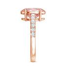 Rosec Jewels-3 Carat Lab Grown Pink Diamond Oval Solitaire Engagement Ring IGI Certified