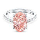 Rosec Jewels-Elongated Oval Lab Grown Pink Diamond 4 Carat Engagement Ring IGI Certified