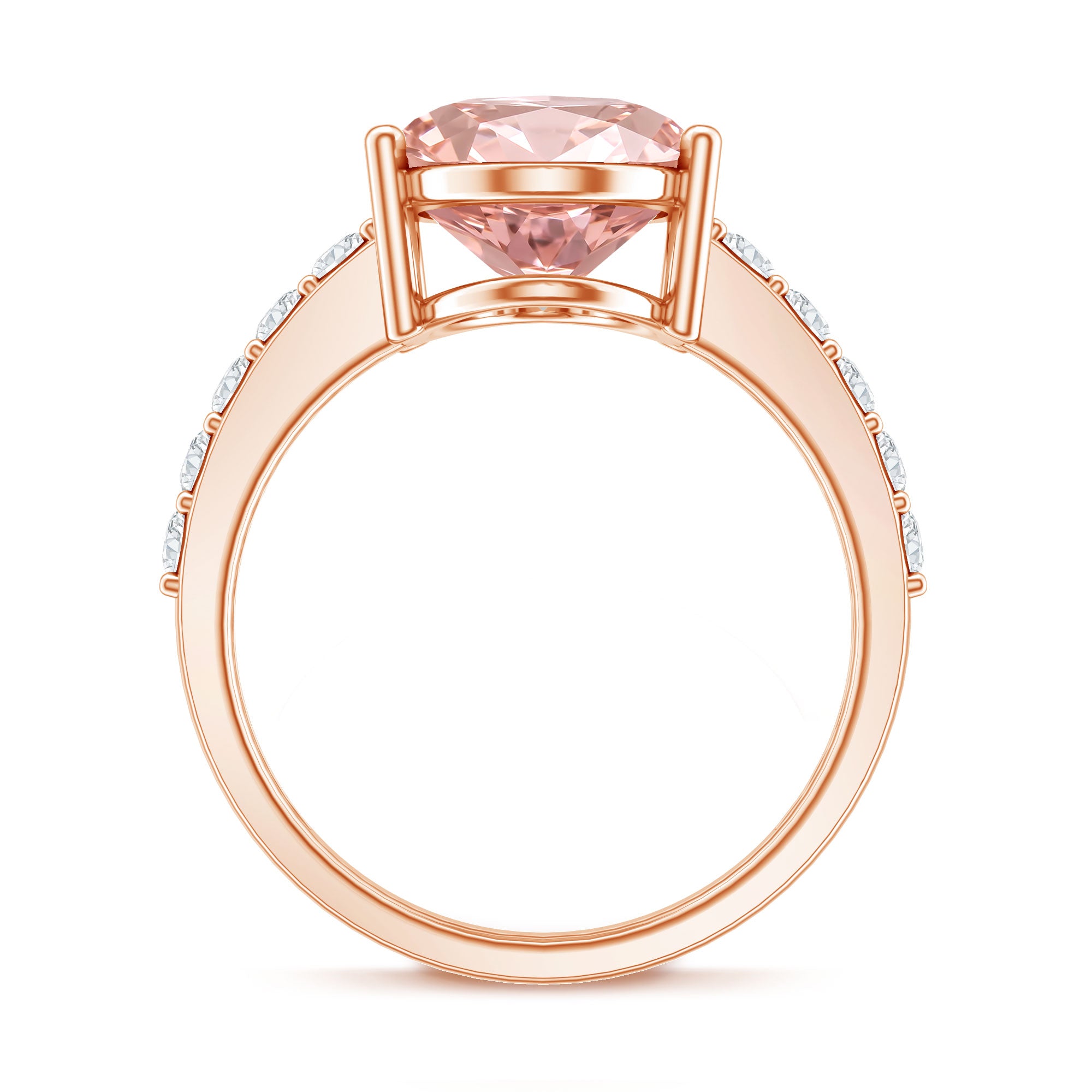 Rosec Jewels-Huge 5 Carat Lab Grown Pink Diamond Oval Engagement Ring IGI Certified