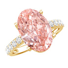 Rosec Jewels-Huge 5 Carat Lab Grown Pink Diamond Oval Engagement Ring IGI Certified