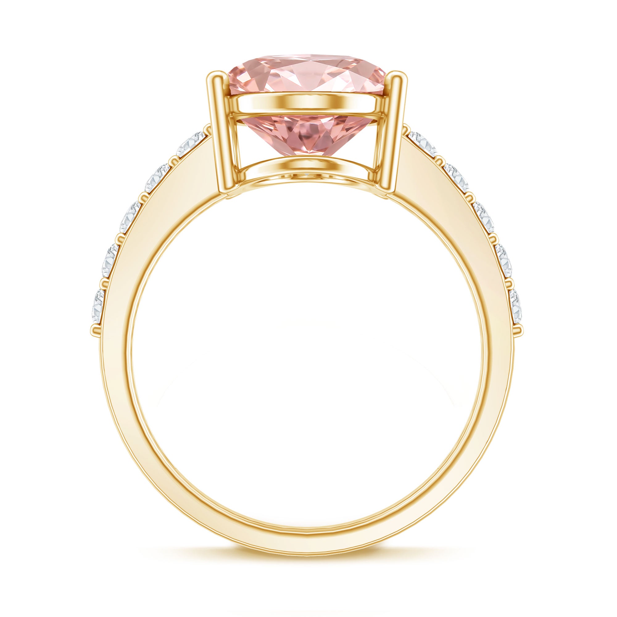 Rosec Jewels-Huge 5 Carat Lab Grown Pink Diamond Oval Engagement Ring IGI Certified