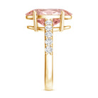 Rosec Jewels-Huge 5 Carat Lab Grown Pink Diamond Oval Engagement Ring IGI Certified