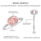 Rosec Jewels-Lab Grown 2 Carat Pink Diamond Oval East West Engagement Ring with IGI Certificate
