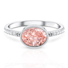 Rosec Jewels-Lab Grown 2 Carat Pink Diamond Oval East West Engagement Ring with IGI Certificate
