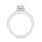 Rosec Jewels-IGI Certified 1 Carat Oval Lab Grown Pink Diamond Engagement Ring with Enhancer