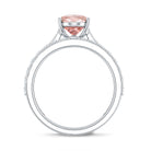 Rosec Jewels-2 Carat Solitaire Lab Grown Pink Diamond Oval Engagement Ring Set with IGI Certificate