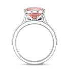 Rosec Jewels-5 Carat Oval Shape Lab Grown Pink Diamond Solitaire Wedding Ring Set IGI Certified