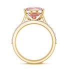 Rosec Jewels-5 Carat Oval Shape Lab Grown Pink Diamond Solitaire Wedding Ring Set IGI Certified