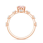Rosec Jewels-Oval Cut 1 Carat Lab Grown Pink Diamond Solitaire Engagement Ring IGI Certified
