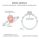 Rosec Jewels-Oval Cut 1 Carat Lab Grown Pink Diamond Solitaire Engagement Ring IGI Certified