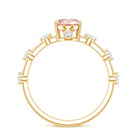 Rosec Jewels-Oval Cut 1 Carat Lab Grown Pink Diamond Solitaire Engagement Ring IGI Certified