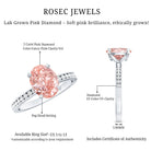 Rosec Jewels-IGI Certified 2 Carat Lab Grown Pink Diamond Oblong Engagement Ring with Side Stones