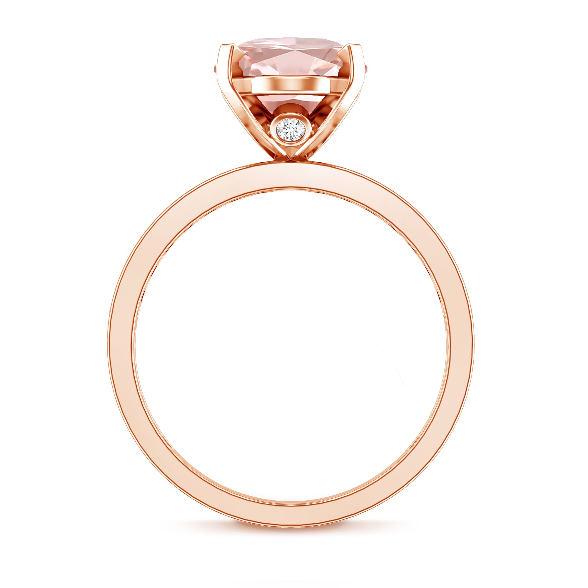Rosec Jewels-IGI Certified 3 Carat Lab Grown Pink Diamond Oval Solitaire Engagement Ring