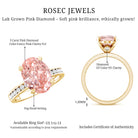 Rosec Jewels-IGI Certified 3 Carat Lab Grown Pink Diamond Oval Solitaire Engagement Ring