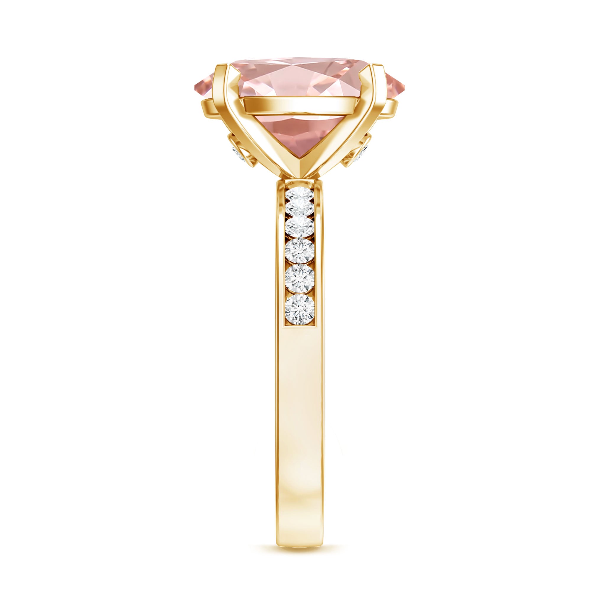 Rosec Jewels-IGI Certified 3 Carat Lab Grown Pink Diamond Oval Solitaire Engagement Ring