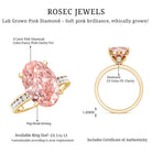Rosec Jewels-IGI Certified Solitaire Lab Grown Pink Diamond Oval Engagement Ring 4 Carat
