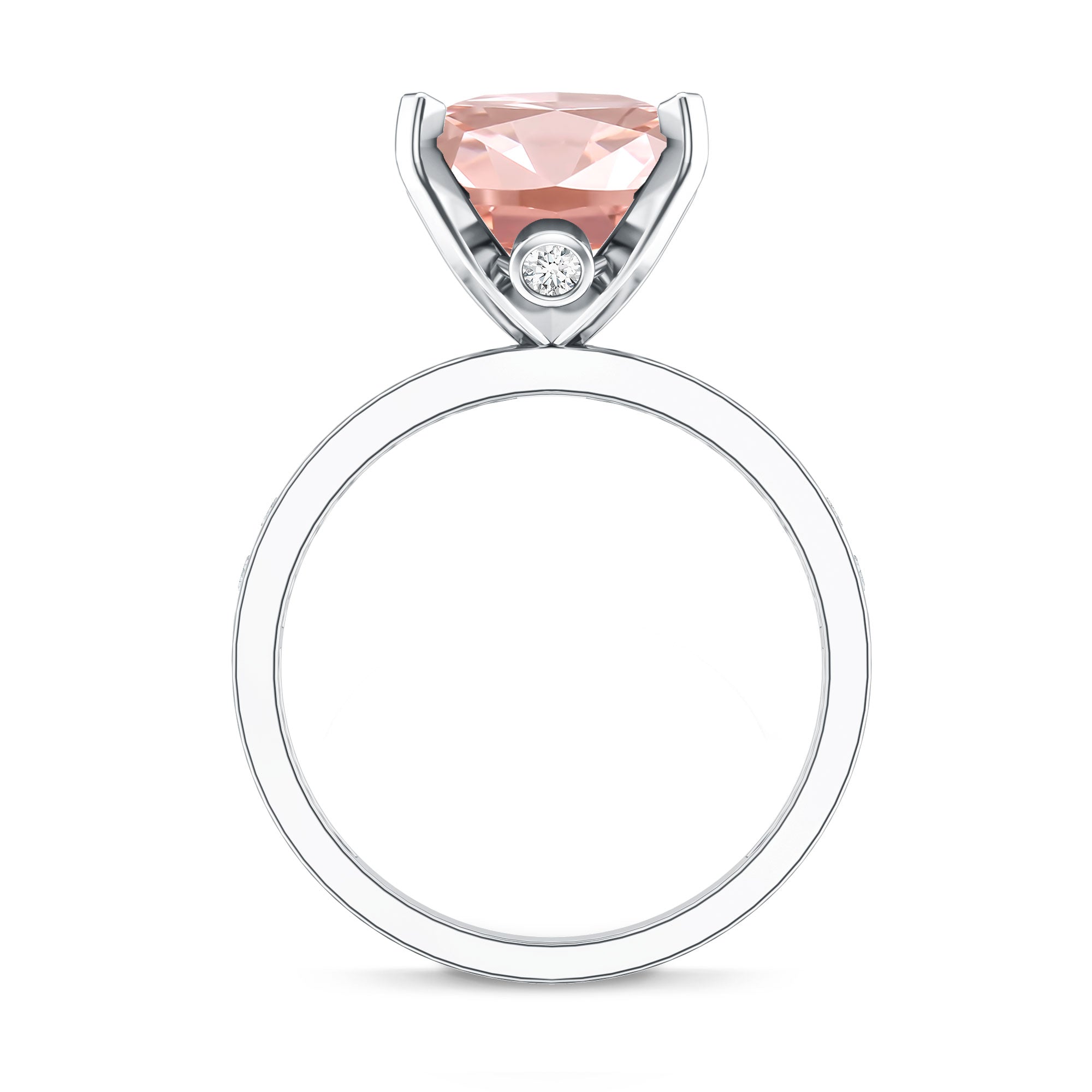 Rosec Jewels-5 Carat Oval Lab Grown Pink Diamond Statement Ring with IGI Certificate