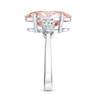 Rosec Jewels-5 Carat Lab Created Oval Pink Diamond Statement Engagement Ring with IGI Certificate