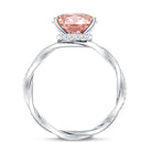 Rosec Jewels-4 Carat IGI Certified Lab Grown Pink Diamond Oval Engagement Ring with Braided Band