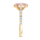 Rosec Jewels-3 Carat Oval Lab Grown Pink Diamond Designer Engagement Ring IGI Certified